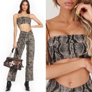 I.AM.GIA Capricorn Snake Print Crop Top